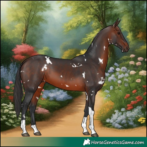 Horse Color:White Spotted Brown Tobiano