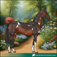 Horse Color:White Spotted Brown Tobiano 