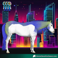 Horse Color:Watercolor White Spotted Bay Frame