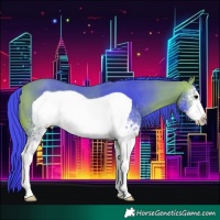 Horse Color:Watercolor White Spotted Bay Frame