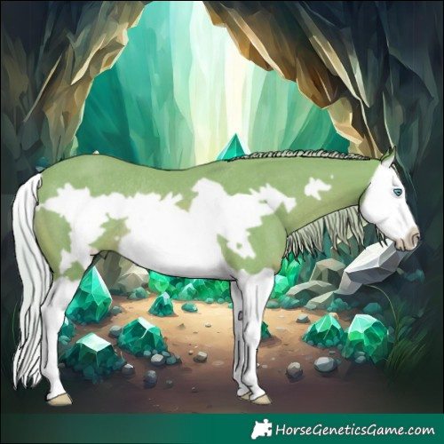 Horse Color:Watercolor Chestnut Splash Frame Rabicano 