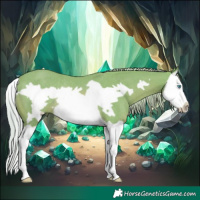 Horse Color:Watercolor Chestnut Splash Frame Rabicano