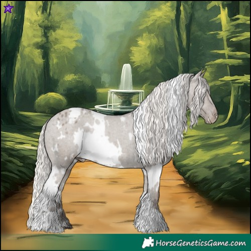 Horse Color:White Spotted Silver Grullo Appaloosa Rabicano 