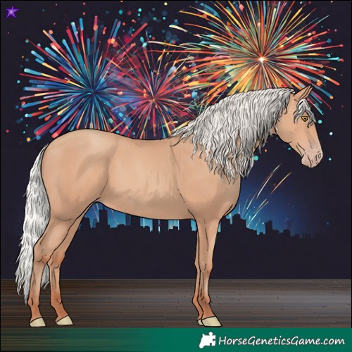 Horse Color:Silver Amber Champagne Frame