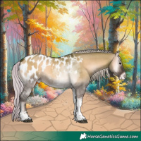 Horse Color:Silver Brown Onyx Tobiano Near Leopard 