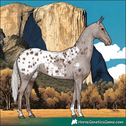 Horse Color:Silver Black Tobiano Appaloosa 