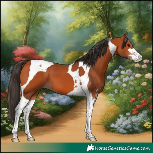 Horse Color:Bay Sabino Tobiano