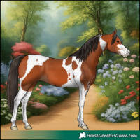 Horse Color:Bay Sabino Tobiano 
