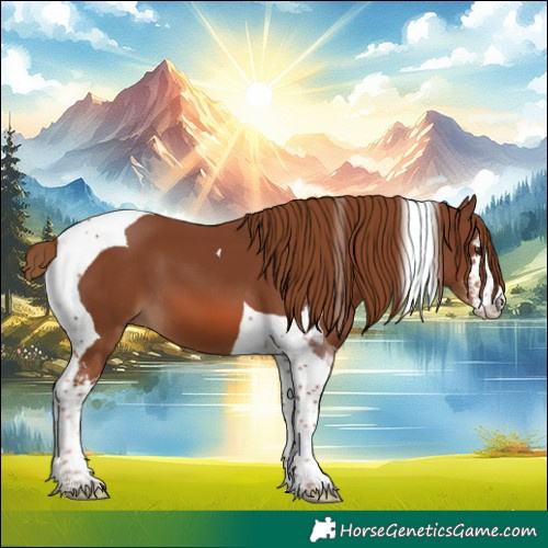 Horse Color:Chestnut Sabino Tobiano 