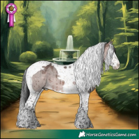 Horse Color:Platinum Bay Dun Splash Tobiano Brindle 