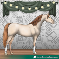 Horse Color:Sable Champagne Pearl Dun Sabino Tobiano