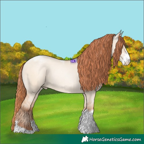 Horse Color:Sable Champagne Pearl Dun Sabino Tobiano