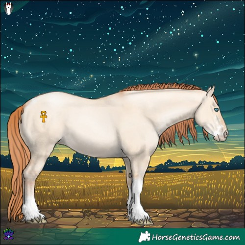 Horse Color:Sable Champagne Pearl Dun Sabino Tobiano