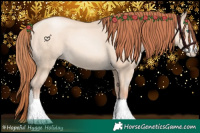 Horse Color:Classic Champagne Pearl Dun Sabino Tobiano 
