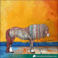 Horse Color:Painted Watercolor Liver Red Onyx Ice Sabino Tobiano 