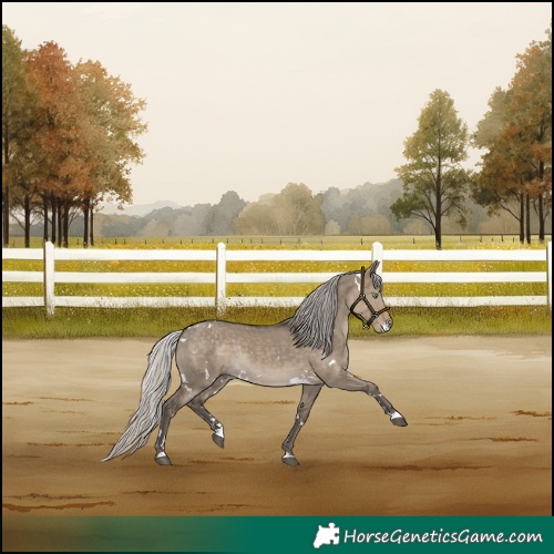 Horse Color:White Spotted Silver Smoky Grullo Rabicano 