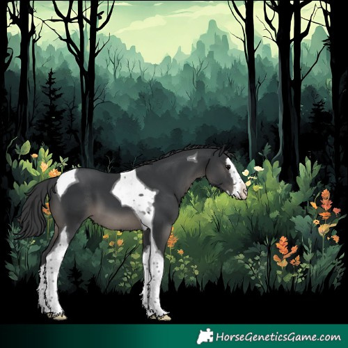 Horse Color:Black Splash Tobiano 