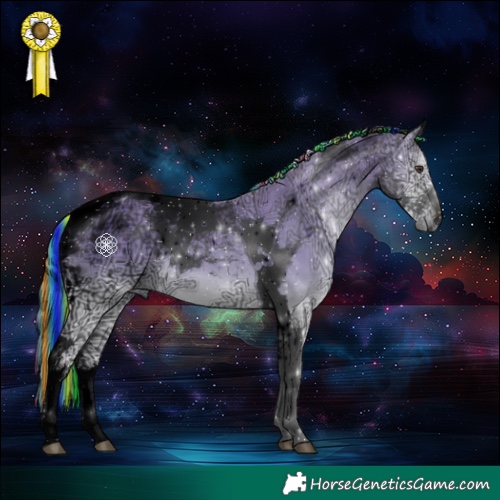 Horse Color:Void Painted White Spotted Palomino Ice Onyx Tobiano 