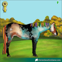 Horse Color:Void Painted White Spotted Bay Onyx Tobiano 