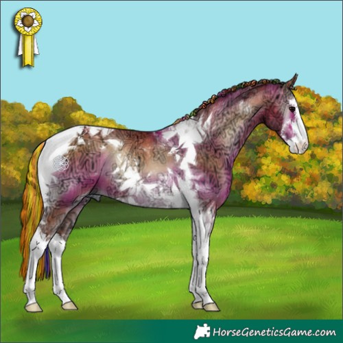 Horse Color:Painted White Spotted Bay Ice Onyx Tobiano 