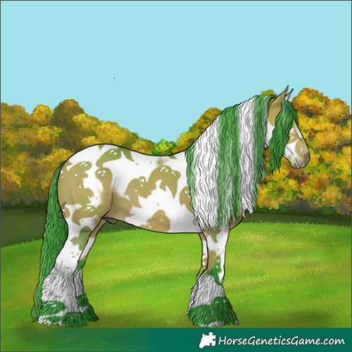 Horse Color:Watercolor Bay Splash Tobiano Frame 