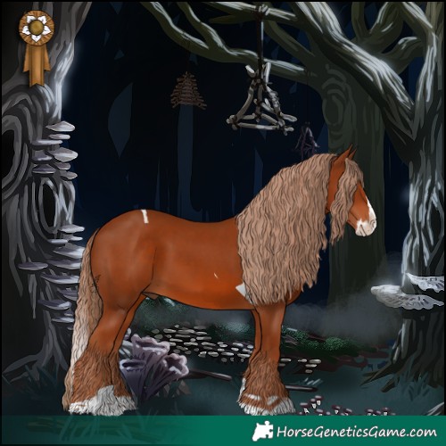 Horse Color:Chestnut Splash Tobiano