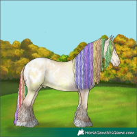 Horse Color:Painted Silver Classic Champagne Ice Pearl Tobiano Blanket Rabicano 