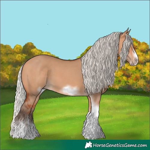 Horse Color:Silver Bay Dun Sabino Tobiano Frame Rabicano 