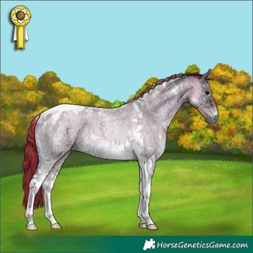Horse Color:Platinum Painted Chocolate Buckskin Ice Roan Onyx Tobiano 