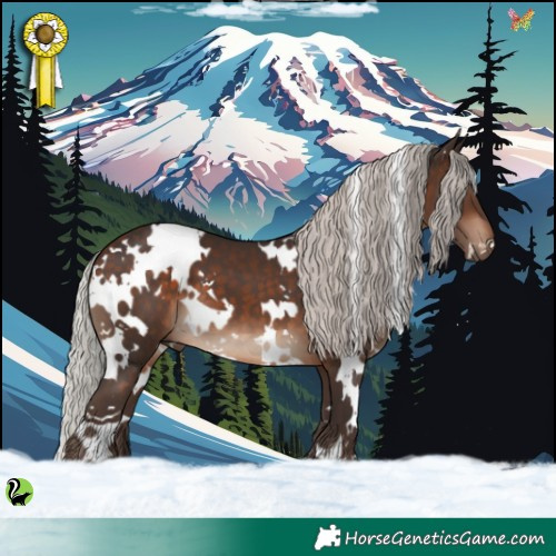 Horse Color:White Spotted Silver Brown 