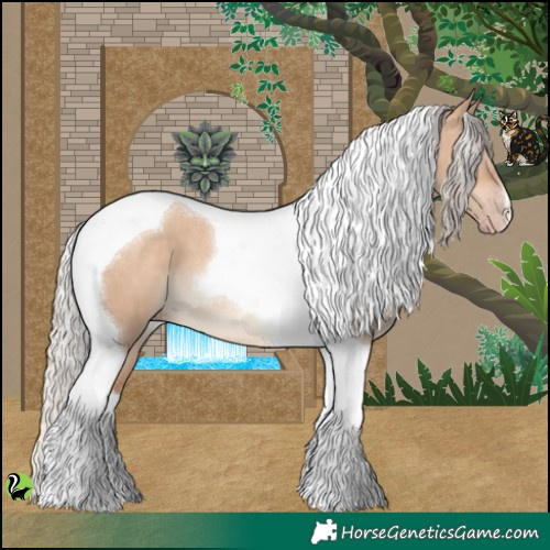 Horse Color:Silver Sable Champagne Dun Tobiano 