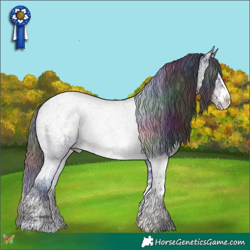 Horse Color:Nacre Liver Red Ice Roan Sabino 