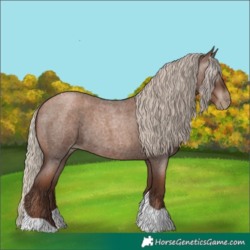Horse Color:Gray Silver Blue Roan Pearl Tobiano
