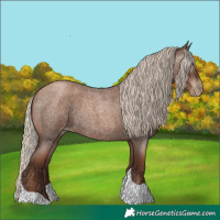 Horse Color:Gray Silver Blue Roan Pearl Tobiano 