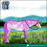 Horse Color:Watercolor White Spotted Liver Red Dun Sabino