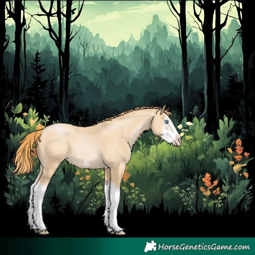 Horse Color:Buckskin Pearl Splash Frame 