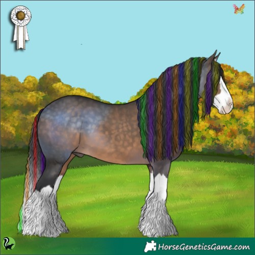 Horse Color:Painted White Spotted Brown Dun Splash 