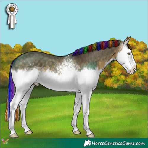 Horse Color:Painted White Spotted Buckskin Dun Splash 