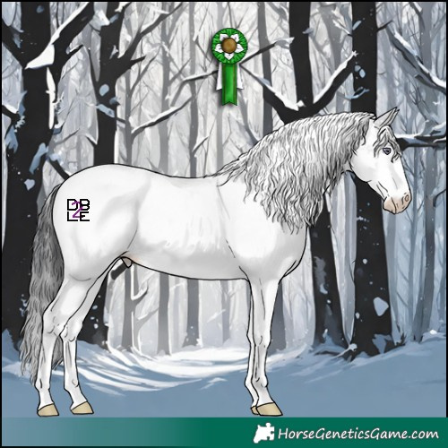 Horse Color:White Spotted Classic Champagne Chinchilla Ice Dun Splash 