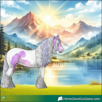 Horse Color:Watercolor Silver Bay Ice Tobiano 