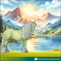 Horse Color:Watercolor Silver Brown Ice Pearl