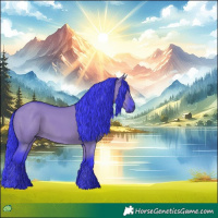 Horse Color:Watercolor Grullo Sabino 