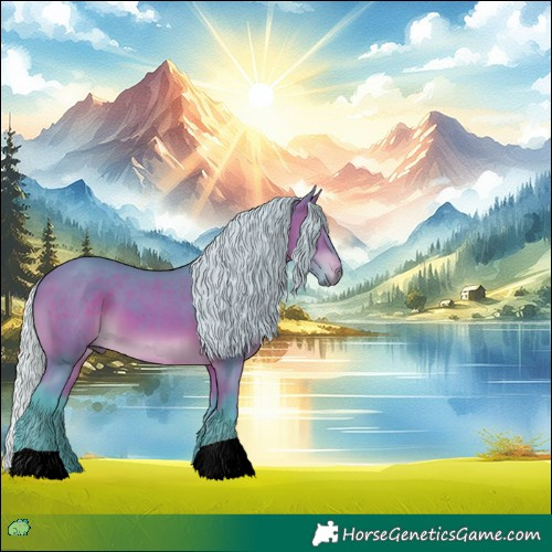 Horse Color:Watercolor Silver Bay 