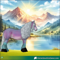 Horse Color:Watercolor Silver Bay