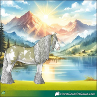 Horse Color:Watercolor White Spotted Silver Classic Champagne Splash 