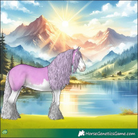 Horse Color:Watercolor Silver Bay Dun Splash