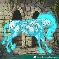 Horse Color:Thunderstruck Liver Chestnut Splash Leopard 