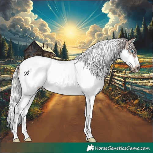 Horse Color:Silver Black Splash Tobiano Frame 