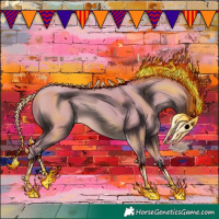 Horse Color:Watercolor Silver Amber Champagne 