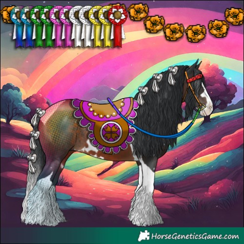 Horse Color:White Spotted Brown Splash Tobiano Rabicano 